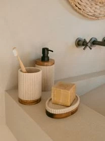 Andrea House Zahnputzbecher Laura Mit Holz-Dekor 7 Andrea House Zahnputzbecher Laura Mit Holz-Dekor – Bild 5